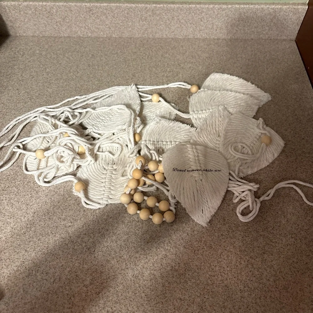 Elegant Cream Macrame Wall Decor Craft Kit (pole not included) NWT